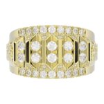 14K YELLOW GOLD 1 1/2CT ROUND DIAMOND MEN'S RINGS - Image 4