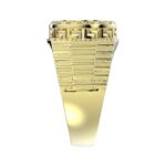 14K YELLOW GOLD 1 1/4CT ROUND DIAMOND MEN'S RING - Image 3