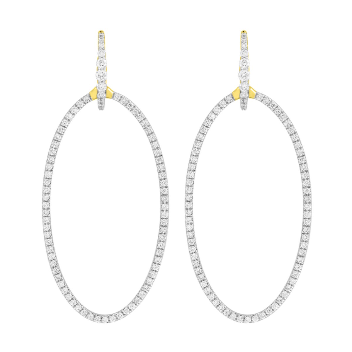 19223522_VA10662Y-1201x1201.jpg 14K YELLOW GOLD 1 3/8CT ROUND DIAMOND LADIES HOOPS EARRINGS - Image 1