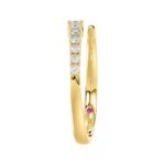 14K YELLOW GOLD 1/4CT ROUND DIAMOND LADIES FASHION BAND - Image 3