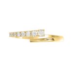 14K YELLOW GOLD 1/4CT ROUND DIAMOND LADIES FASHION BAND - Image 4