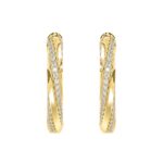 14K YELLOW GOLD 1CT ROUND DIAMOND LADIES EARRINGS