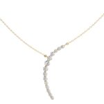 14K YELLOW GOLD 1CT ROUND DIAMOND LADIES PENDANT WITH CHAIN