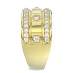 14K YELLOW GOLD 1CT ROUND DIAMOND MEN'S BAND - Image 3
