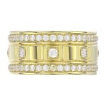 14K YELLOW GOLD 1CT ROUND DIAMOND MEN'S BAND - Image 4