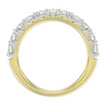14K YELLOW GOLD 1CT ROUND/PINK SAPPHIRE DIAMOND LADIES BAND - Image 4