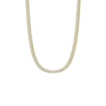 14K YELLOW GOLD 8CT ROUND DIAMOND LADIES TENNIES NECKLACE