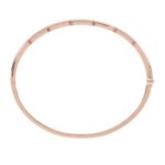 18K ROSE GOLD 1/2CT ROUND DIAMOND LADIES BANGLE (AURORA PINK ENAMEL) - Image 2