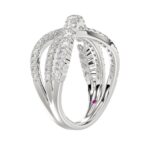 18K WHITE GOLD 1 1/3CT ROUND DIAMOND LADIES BAND - Image 2