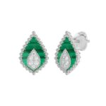 18K WHITE GOLD 1/10CT ROUND DIAMOND LADIES EARRINGS - Image 3