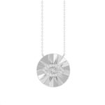 18K WHITE GOLD 1/10CT ROUND DIAMOND LADIES NECKLACE