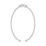 18K WHITE GOLD 1/2CT ROUND DIAMOND LADIES BANGLE - Image 5