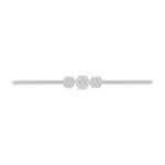 18K WHITE GOLD 1/2CT ROUND DIAMOND LADIES BANGLE - Image 4