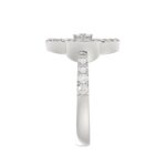 18K WHITE GOLD 1/2CT ROUND DIAMOND LADIES FASHION RING - Image 3