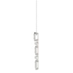 18K WHITE GOLD 1/2CT ROUND/BAGUETTE DIAMOND LADIES PENDANT WITH CHAIN - Image 2