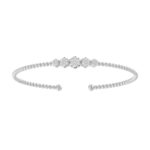 18K WHITE GOLD 1/3CT ROUND DIAMOND LADIES BANGLE