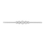 18K WHITE GOLD 1/3CT ROUND DIAMOND LADIES BANGLE - Image 4