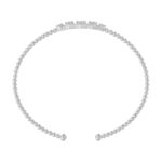 18K WHITE GOLD 1/3CT ROUND DIAMOND LADIES BANGLE - Image 3