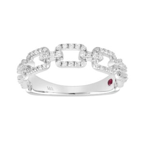18K WHITE GOLD 1/3CT ROUND DIAMOND LADIES FASHION BAND