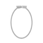 18K WHITE GOLD 1/4CT ROUND DIAMOND LADIES BANGLE - Image 5