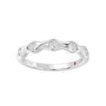 18K WHITE GOLD 3/8CT ROUND DIAMOND LADIES BAND