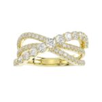 18K YELLOW GOLD 1 1/3CT ROUND DIAMOND LADIES BAND