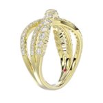 18K YELLOW GOLD 1 1/3CT ROUND DIAMOND LADIES BAND - Image 2