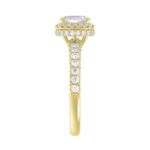 18K YELLOW GOLD 1 1/4CT ROUND/OVAL DIAMOND LADIES RING(CENTER STONE OVAL DIAMOND 3/4 CT) - Image 5