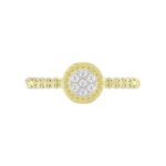 18K YELLOW GOLD 1/10CT ROUND DIAMOND LADIES RING - Image 2