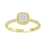 18K YELLOW GOLD 1/10CT ROUND DIAMOND LADIES RING