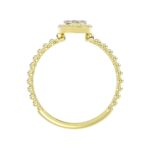 18K YELLOW GOLD 1/10CT ROUND DIAMOND LADIES RING - Image 4