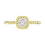 18K YELLOW GOLD 1/10CT ROUND DIAMOND LADIES RING - Image 2