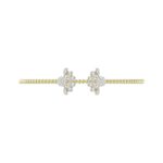 18K YELLOW GOLD 1/2CT ROUND DIAMOND LADIES BANGLE - Image 4