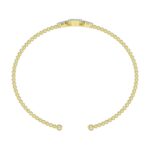 18K YELLOW GOLD 1/2CT ROUND DIAMOND LADIES BANGLE - Image 3