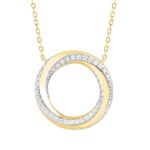 18K YELLOW GOLD 1/2CT ROUND DIAMOND LADIES PENDANT WITH CHAIN
