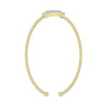 18K YELLOW GOLD 1/3CT ROUND DIAMOND LADIES BANGLE - Image 5