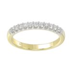 18K YELLOW GOLD 1/4CT ROUND DIAMOND LADIES BAND