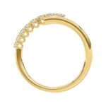 18K YELLOW GOLD 1/4CT ROUND DIAMOND LADIES BAND - Image 2