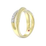 18K YELLOW GOLD 1/4CT ROUND DIAMOND LADIES RING - Image 3