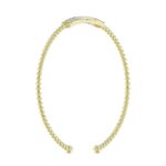 18K YELLOW GOLD 1/5CT ROUND DIAMOND LADIES BANGLE - Image 5