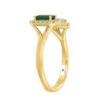 18K YELLOW GOLD 1CT ROUND/EMERALD/PEAR DIAMOND LADIES RING(COLOR STONE PEAR DIAMOND 1/4CT) - Image 2