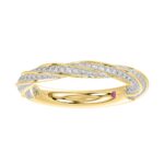 18K YELLOW GOLD 7/8CT ROUND DIAMOND LADIES BAND