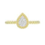 14K WHITE GOLD 1/10CT ROUND DIAMOND LADIES RING - Image 5