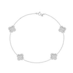 18K WHITE GOLD 3/4CT ROUND DIAMOND LADIES BRACELET
