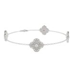 18K WHITE GOLD 3/4CT ROUND DIAMOND LADIES BRACELET - Image 2