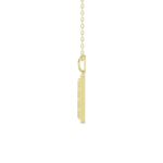 18K YELLOW GOLD 1/2CT ROUND DIAMOND LADIES PENDANT - Image 2