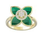 18K YELLOW GOLD 1/5CT ROUND DIAMOND LADIES RING