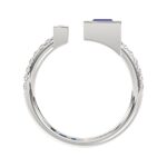 18K WHITE GOLD 1 7/8CT ROUND/ONYX DIAMOND LADIES RING(COLOR STONE BLUE ONYX DIAMOND 1 5/8CT) - Image 3