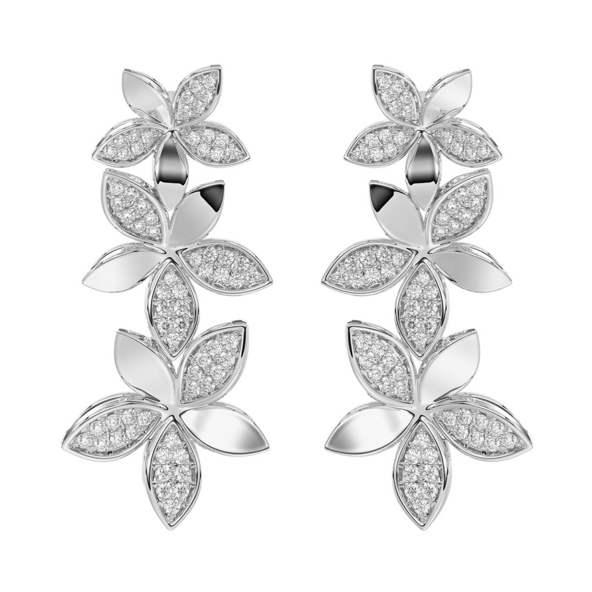 19224519_VA18836W-1201x1201.jpg 18K WHITE GOLD 3/4CT ROUND DIAMOND LADIES EARRINGS - Image 1