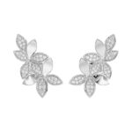 18K WHITE GOLD 3/4CT ROUND DIAMOND LADIES EARRINGS